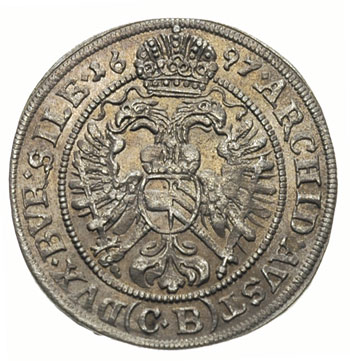 3 krajcary 1696, 1697, 1698, Brzeg, litery CB, F