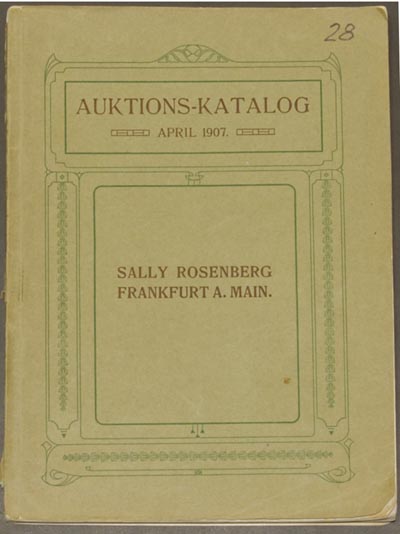 Sally Rosenberg - Auktions-Katalog, Sammlung des