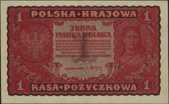 1 marka polska 23.08.1919, I seria D i I seria AW, Miłczak 23a i 23b, Lucow 361 i 362, razem 2 sztuki