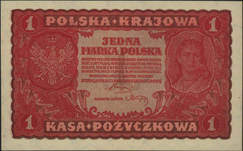 1 marka polska 23.08.1919, I seria D i I seria AW, Miłczak 23a i 23b, Lucow 361 i 362, razem 2 sztuki