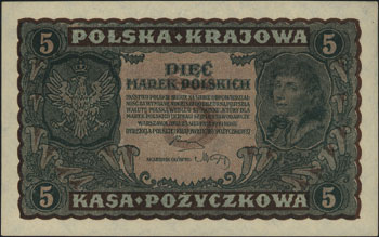 5 marek polskich 23.08.1919, II seria CD i II se