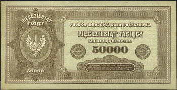 50.000 marek polskich 10.10.1922, seria X, Miłczak 33, Lucow 425 (R3), piękne