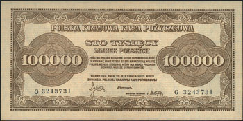 100.000 marek polskich 30.08.1923, seria G, Miłczak 35, Lucow 433 (R3), piękne