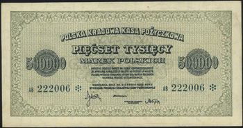 500.000 marek polskich 30.08.1923, seria AB, num