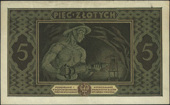 5 złotych 25.10.1926, seria B, numeracja 0422684