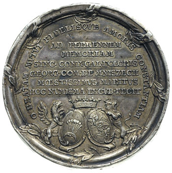 medal -śmierć Marii Amalii Mniszech z domu Brühl