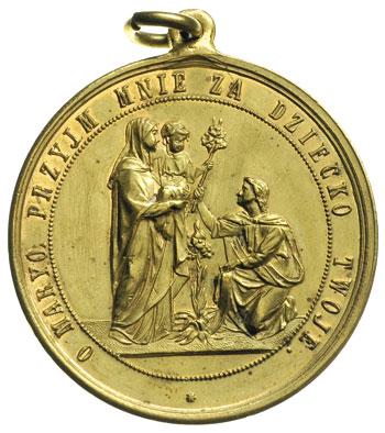 medal religijny z uszkiem, bez daty, niesygnowan