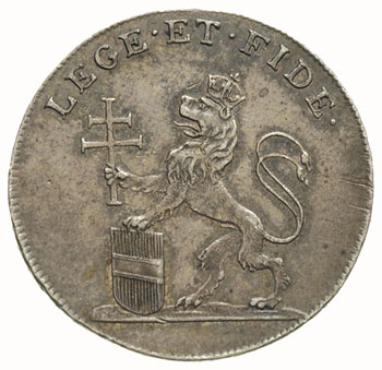 żeton 1792, wybity z okazji objęcia tronu austri