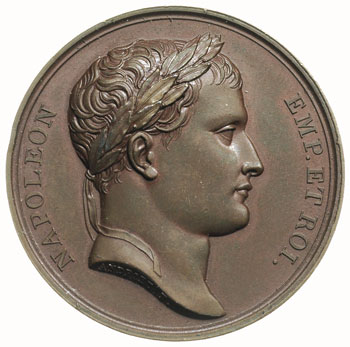 Napoleon Bonaparte Cesarz, medal sygnowany ANDRI