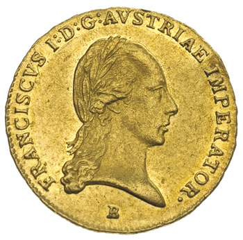 Franciszek I 1804-1835, dukat 1815 / B, Krzemnica, złoto 3.49 g, Fr. 215 (jako Węgry), Her. 118, Huszar 1927, ładnie zachowany