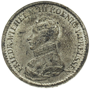 Fryderyk Wilmelm 1797-1840, 4 grosze (1/6 talara) 1818 / A, Berlin, Schrötter 221, Neumann 18, piękny egzemplarz, patyna