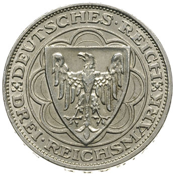 3 marki 1927 / A, Berlin, 100-lecie portu w Bremie, J.325