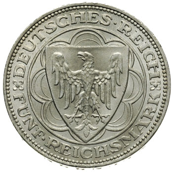 5 marek 1927 / A, Berlin, 100-lecie portu w Bremie, J.326, rzadkie i pięknie zachowane
