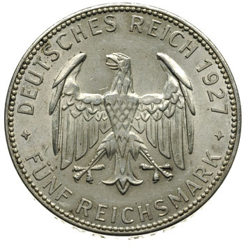 5 marek 1927 / F, Stuttgart, 450-lecie Uniwersytetu w Tübingen, J.329, rzadkie