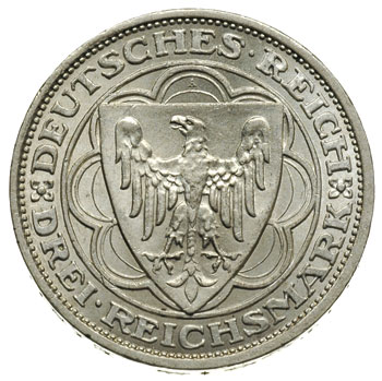 3 marki 1931 / A, Berlin, 300-lecie spalenia Magdeburga, J.347, patyna