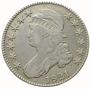 50 centów 1821, typ \Remodeled Portrait and Eagle\""