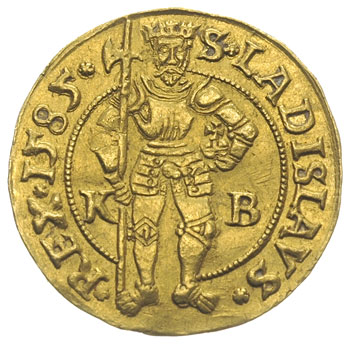 Rudolf II 1576-1608, dukat 1585 / K-B, Krzemnica, złoto 3.51 g, Huszar 1002