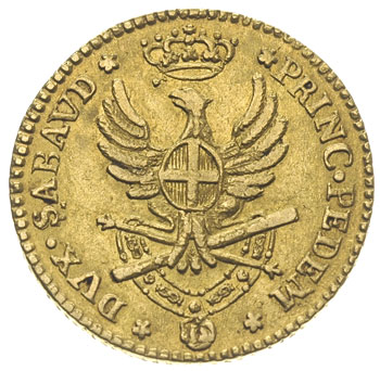 Wiktor Amadeusz III 1773-1796, doppia 1786, Turyn, złoto 9.05 g, Fb.1120, CNI I/433/164 var, ładnie zachowane