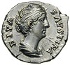 Faustyna Starsza- emisja pośmiertna za Antoninusa Piusa, denar po 141, Rzym, Aw: Popiersie cesarzo..