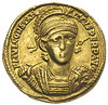 Konstancjusz II 337-361, solidus 351-355, Nikomedia, oficyna T, Aw: Popiersie cesarza w hełmie z w..