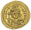 Maurycy Tyberiusz 582-602, solidus, Konstantynopol, oficyna S, Aw: Popiersie cesarza w hełmie z ja..
