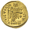 Maurycy Tyberiusz 582-602, solidus wagi 23 silikw, Antiochia, oficyna H, Aw: Popiersie cesarza w h..