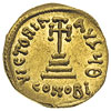 Konstans II i Konstantyn IV 654-688, solidus 654-659, Konstantynopol, oficyna Θ, Aw: Popiersia ces..