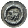 szeroki brakteat (2 poł. XIII w); Lew w koronie, Fbg. 743, srebro 0.49 g, patyna
