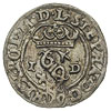 szeląg 1586, Olkusz, litery N-H po bokach korony, patyna