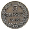 3 grosze 1840, Warszawa, Plage 192, Iger KK.40.1