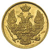 3 ruble = 20 złotych 1838, Petersburg, złoto 3,93 g, Plage 307, Bitkin 1079 (R)