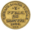 3 ruble = 20 złotych 1838, Petersburg, złoto 3,85 g, Plage 307, Bitkin 1079 (R), wada blachy na aw..
