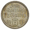 1/2 guldena 1923, Utrecht, Koga, Parchimowicz 59.c, moneta wybita stemplem lustrzanym, pięknie zac..