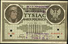 fałszerstwo 1.000 marek polskich 17.05.1919, ser