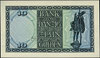 10 guldenów (10.02.1924), jednostronny wzór strony odwrotnej banknotu z perforacją SPECIMEN - prób..