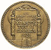 Uchwalenie Konstytucji Marcowej -medal autorstwa J.Raszki, 1921 r, Aw: Przed Matką Boską klęczące ..