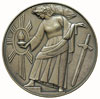 medal na X-lecie Odzyskania Wolności autorstwa T. Breyera 1928 r., Aw: Orzeł z cyfrą X na piersi i..