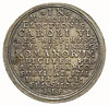 żeton 1711, wybity z okazji wyboru we Frankfurcie Karola VI na cesarza, Aw: Widok Frankfurtu nad k..