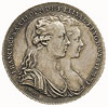 żeton 1788, wybity z okazji ślubu Franciszka II Habsburga z Elżbietą Wirtemberską, Aw: Popiersia m..