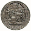 I Republika, medal sygnowany DUPRE F wartości 5 sou 1792, Aw: W owalu scena przysięgi, w otoku nap..