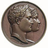 Napoleon Bonaparte cesarz, medal sygnowany ANDRIEU F wybity z okazji narodzin Napoleona Franciszka..