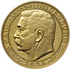 Paul von Hindenburg -medal sygnowany BERNHART, z 1928 r, Aw: Popiersie w lewo i napis wokoło PAUL ..