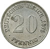 20 fenigów 1875 / E, Drezno, J.5