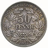 50 fenigów 1877 / F, Stuttgart, J.8, piękne, patyna