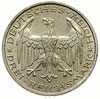 3 marki 1927 / A, Berlin, 400-lecie Uniwersytetu w Marburgu, J.330, patyna