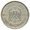 3 marki 1932 / A, Berlin, 100-lecie śmierci Joha