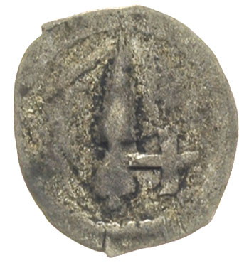 Witold 1392-1430, denar z lat 1413-1430, Aw: Kolumny Gedymina, Rw: Grot włóczni z krzyżykiem po prawej stronie, srebro 0.31 g, Ivanauskas 11V5-3