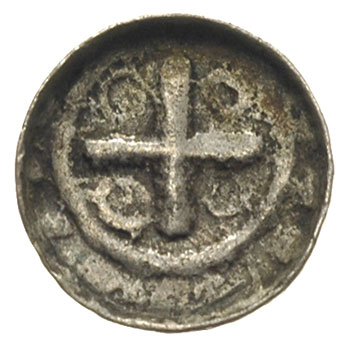 Biskupi Sascy, denar krzyżowy, Aw: Krzyż prosty i kółka, Rw: Krzyż kawalerski, srebro 1.02 g, Gum. typ VI, Str. 23