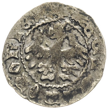 Władysław Jagiełło 1386-1434, półgrosz koronny, Aw: Korona, pod nią P, Rw: Orzeł, srebro 1.43 g