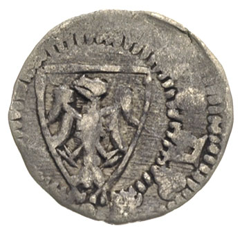 Nieokreślone księstwo śląskie, kwartnik, 1. ćwierć XIV wieku, Aw: Orzeł w tarczy, Rw